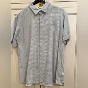 Nordstrom Light Blue Geometric Button Down Shirt